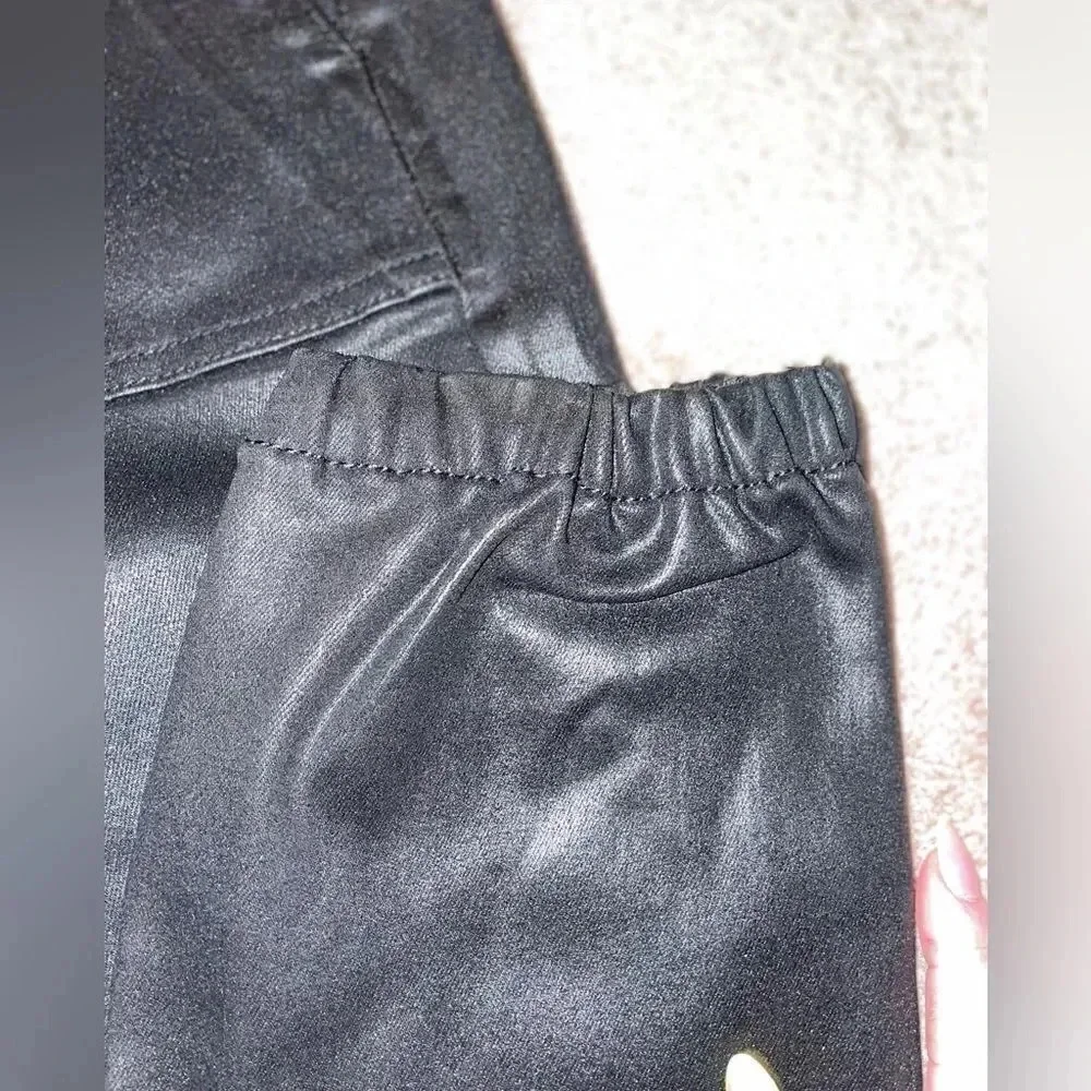 PAIGE COATED MAYSLIE JOGGER BLACK FOG LUXE COATING SIZE 26 - Picture 12 of 13